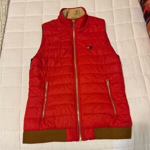 Aviator Nation Rainbow Sunburst Retro Red Puffer Vest